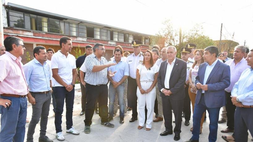 Jaldo supervisó obras en Bella Vista