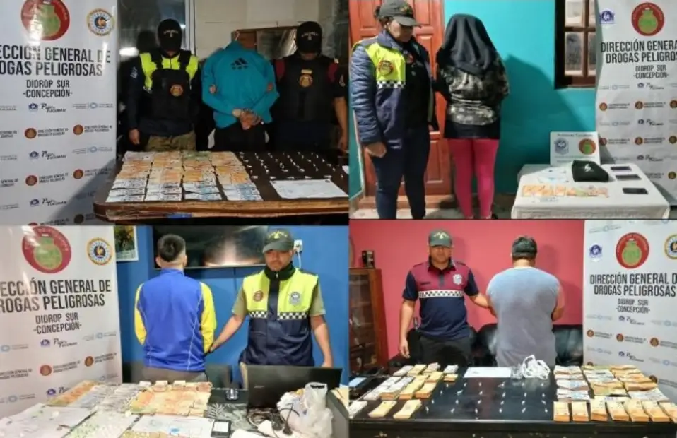 Allanamientos en Aguilares: sacan de circulación a cuatro personas y secuestran 5 mil dosis de cocaína